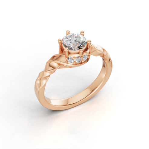 round-14k rose gold|round-18k rose gold