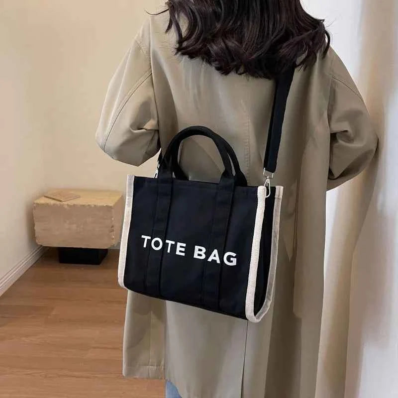 Tote Bag With Adjustable Long Strap Shoulder Bag for Girls Canvas Tote Bag With Zipper Close for Women