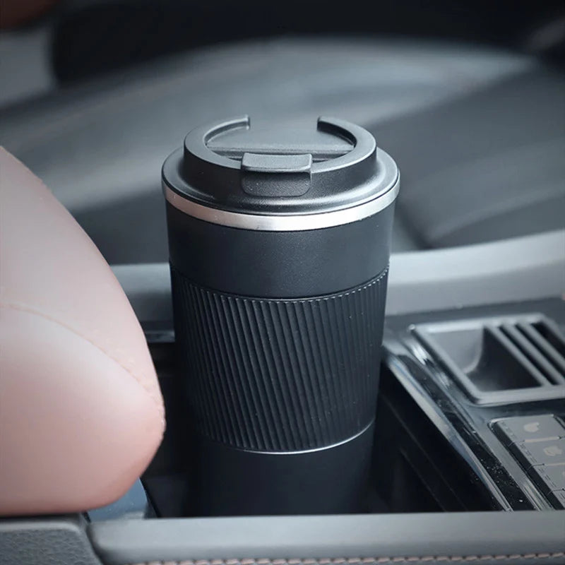 Durable Stainless Steel Thermal Mug: Leakproof Coffee Water Bottle for Travel, 380/510ML Capacity