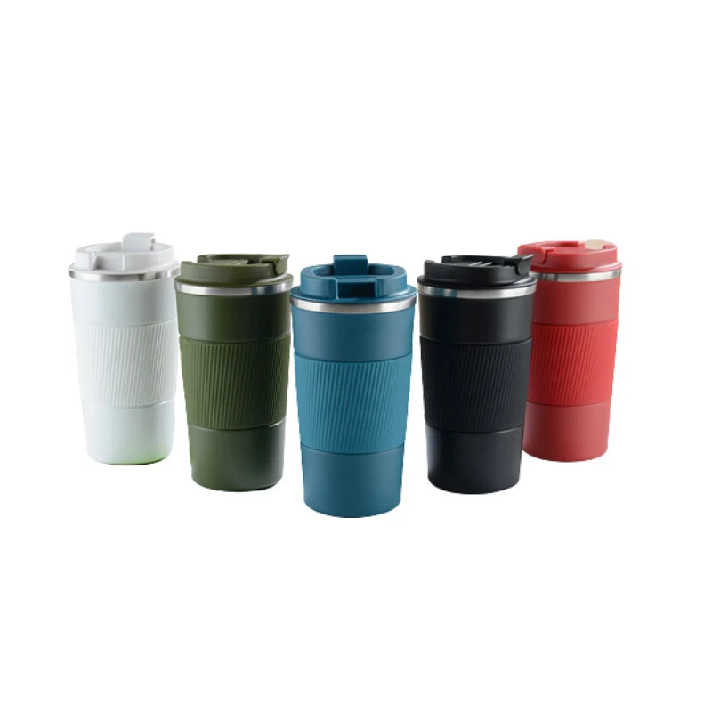 Durable Stainless Steel Thermal Mug: Leakproof Coffee Water Bottle for Travel, 380/510ML Capacity